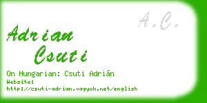 adrian csuti business card